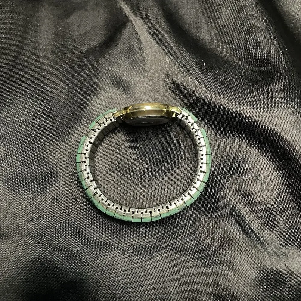 Unitron Quartz Women's Watch Malachite Style Band Green Striped Dial